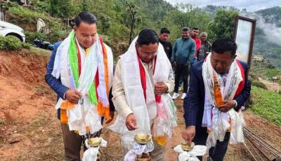 मेलम्चीला लङगुरे गाङरि सामुदायिक दिमला शिलान्यास Image