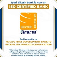 ज्योति विकास बैंक  ISO 27001:2022 प्रमाणस्यो याङ्बारि सफल Image